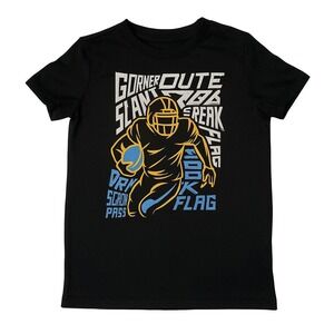 Runway Football Graphic Tee Quick Dry Moisture Wicking Black Size S